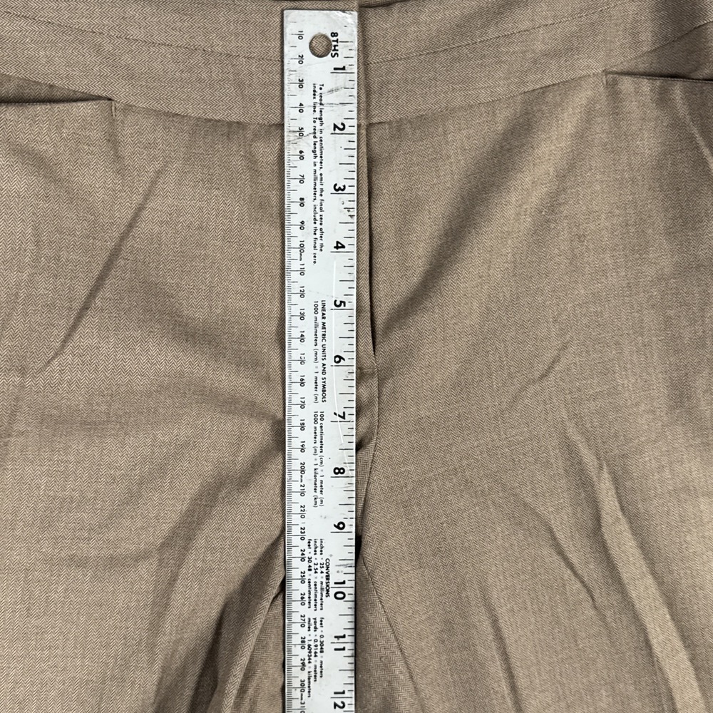 Worthington Dress Pants Womens 6 (31 X 32.5) Modern Fit Slacks Herringbone Brown - Picture 8 of 12